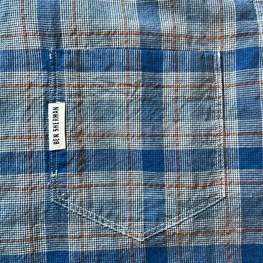 Ben Sherman Blue Check Button Up. - image 4